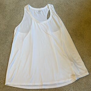 White workout tank